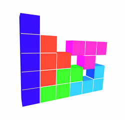 puzzle video game - geometric 3D shapes - think creative game