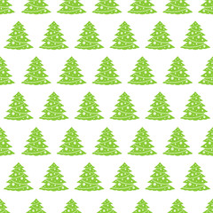 Simple seamless pattern with Christmas trees
