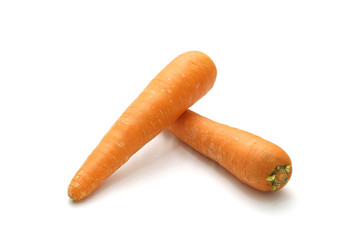Isolated carrot on white background with clipping path