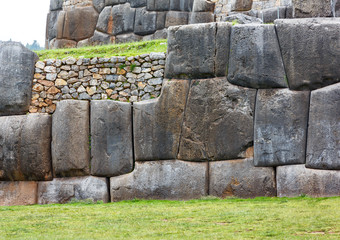 Ancient Inca fortress Saksaywaman near Cusco in Sacred Valley, Peru. (since 1983  was added as part...
