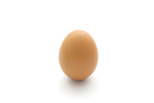 close up egg isolated on white background