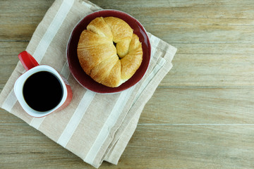 fresh baked croissant.