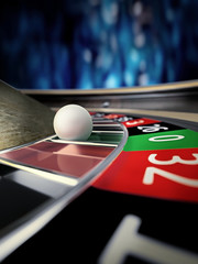 roulette wheel in online casino - 131303988