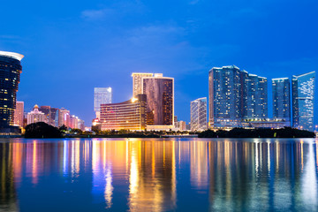 Macao cityscape at night