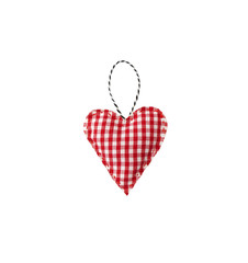 hand made textile heart. Textile handicraft on a white background. Valentines Day, Wedding composition with hearts.