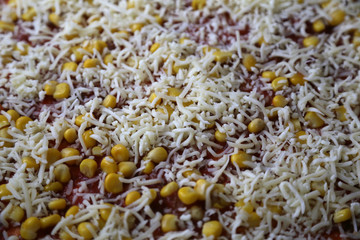 selbstgemachte vegetarische pizza