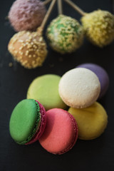 French colorful macarons