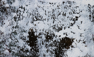 Snowflake effect. Acrylic on canvas. Abstract art background.