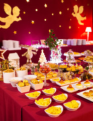 Appetizers at the Christmas Table, left view