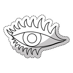 single eye icon image vector illustration design 