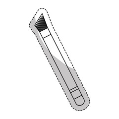 brush makeup related sticker icon image vector illustration design 