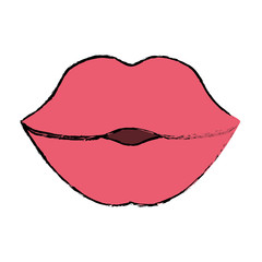 pink lips icon image vector illustration design 