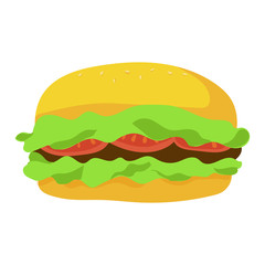 Fast food hamburger icon