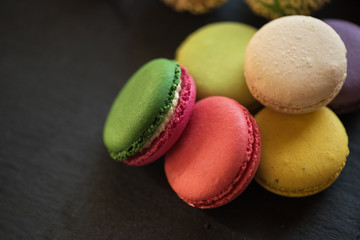 French colorful macarons