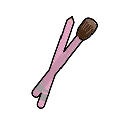 brush makeup icon image vector illustration design 