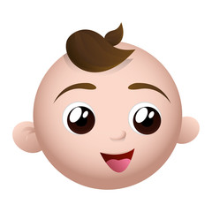 happy baby face icon image vector illustration design 
