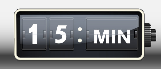 Timer round wall office clock 15 minutes