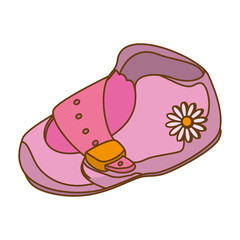 shoe baby shower related icon image vector illustration design 