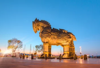 Tuinposter Trojan horse, Canakkale Turkey © muratart