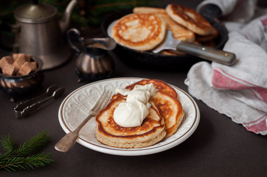 Wholemeal Pancakes with Mascarpone