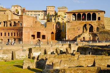 Fototapeta premium Roman Forum, Rome's historic center, Italy.