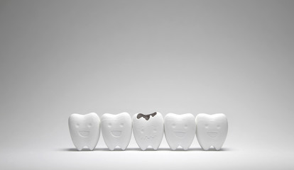 Decayed tooth among good tooth model 