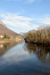 A view of Lake Idro in the mountains of the Valle Sabbia - Bresc