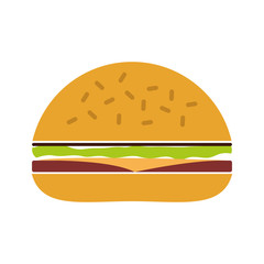 hamburger fast food related icon image vector illustration design 