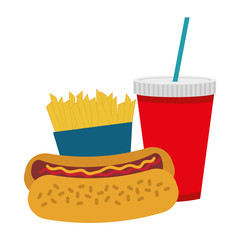 hot dog fast food related icon image vector illustration design 