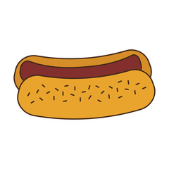 hot dog fast food related icon image vector illustration design 