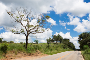 empty road at Brazil