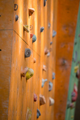 empty bouldering wall