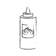 sauce bottle fast food related icon image vector illustration design 