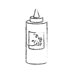 sauce bottle fast food related icon image vector illustration design 