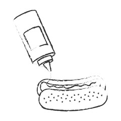hot dog fast food related icon image vector illustration design 