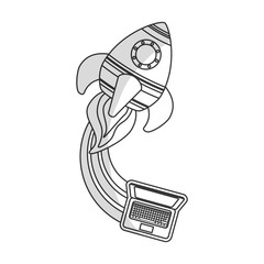 toy rocket icon image vector illustration design 