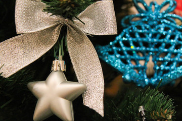 рождественская елка, новогодние украшения, Интерьер,...