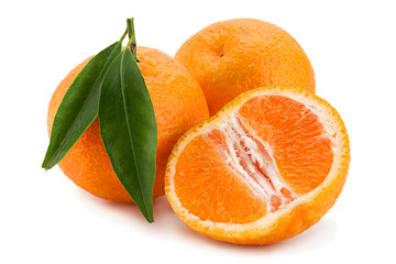 Tangerine tropical fruit on white © Leonid Nyshko