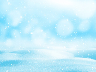Fototapeta na wymiar Winter festive background. Winter landscape with brilliant snow in the sunlight.