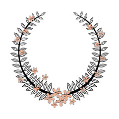 Beautiful flowers ornament icon vector illustration graphic design