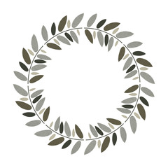Beautiful leaves ornament icon vector illustration graphic design
