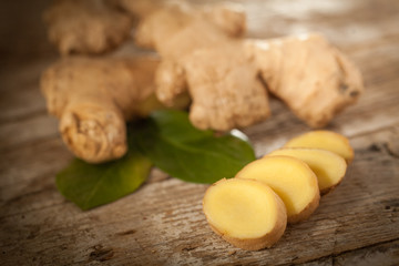 Ginger root slices