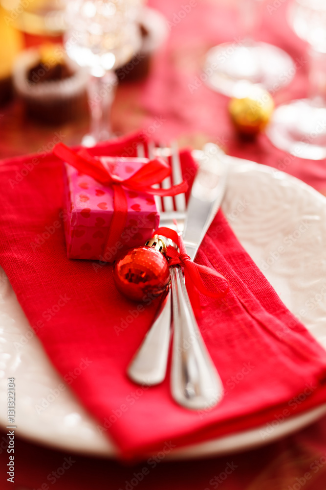 Poster christmas table setting