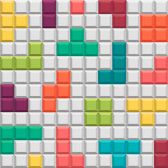 Geometric background. Style Tetris game.