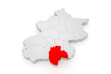 Daxing- Peking - Bezirke 3D