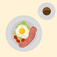 English breakfast - fried eggs