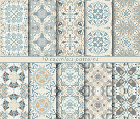 Set of ten seamless abstract patterns. - 131324959