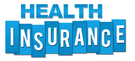 Health Insurance Blue Stripes Text 