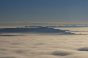 Beskid  Niski widok z lotu ptaka