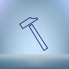 Line Hammer Icon